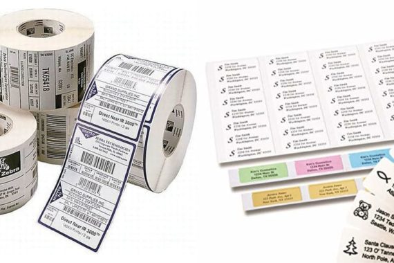 Labels on Sheet and Rolls