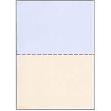 A5 BLUE/BEIGE PAPER WITH CENTRE HORIZONTAL PERFORATION