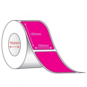 PINK DIRECT THERMAL - 100mm x 150mm - 1000 PER ROLL