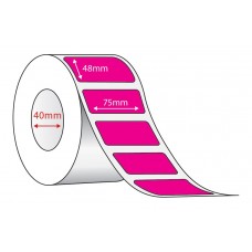 PINK DIRECT THERMAL - 75mm x 48mm - 2000 PER ROLL