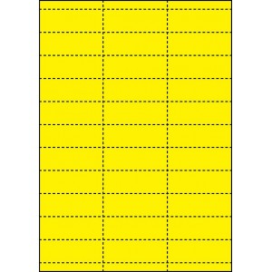 YELLOW CARD SHELF TAGS - 33 PER SHEET - TAG SIZE: 65mm x 25.4mm - A4-33 TAG YE