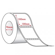 WHITE DIRECT THERMAL - 100mm x 100mm - 1500 PER ROLL