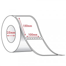 WHITE  DIRECT THERMAL - 100mm x 150mm - 400 PER ROLL
