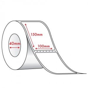 100mm x 150mm - WHITE DIRECT THERMAL –  350 PER ROLL