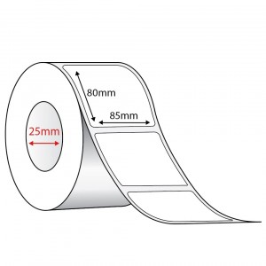 WHITE DIRECT THERMAL - 85mm x 80mm - 500 PER ROLL