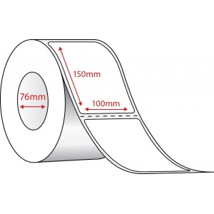 WHITE THERMAL TRANSFER - 100mm x 150mm - 1000 PER ROLL 