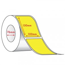 FLUORO YELLOW THERMAL TRANSFER LABELS - 100mm x 150mm - 1000 PER ROLL